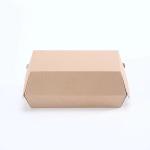 OEM Food Kraft Paper Cardboard Hamburger Boxes Takeaway Packing