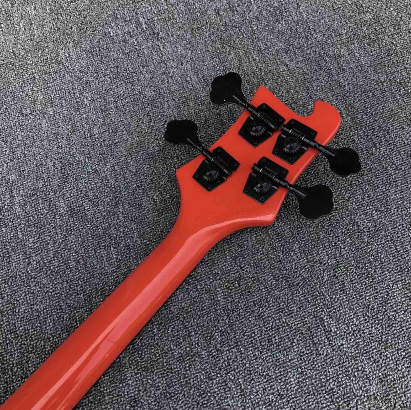 Red 4 strings Ricken 4003 Bass guitar,Rosewood fingerboard Black pick guard and hardware Rick Electric bass