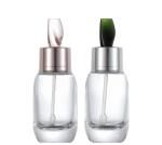 Skin Care Serum Cream Bottles 15ml 30ml 50ml Clear Green Glass Designs with