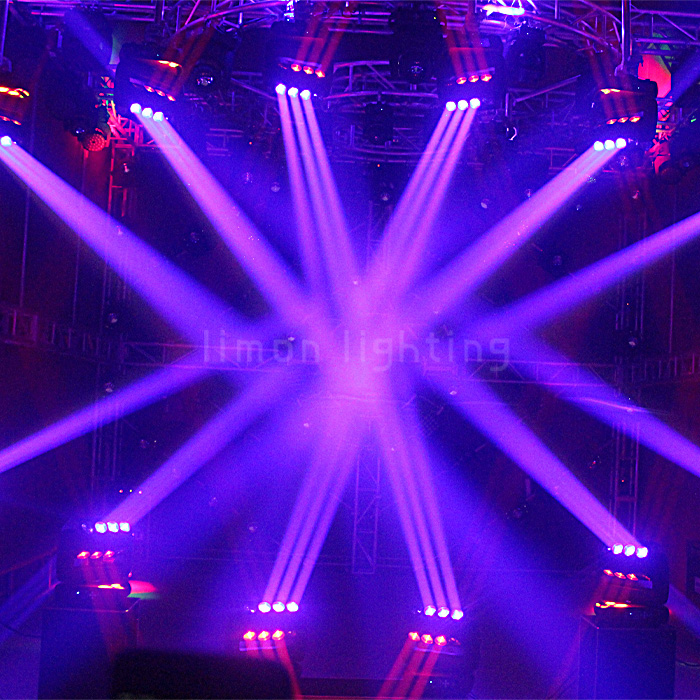 16x15W RGBW 4in1 360 Roller LED Beam Moving Head Light for Nightclub