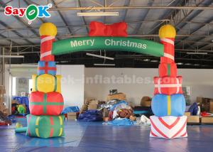 Quality 5*4m Inflatable Christmas Arch With Gift Box For Garde / Street wholesale