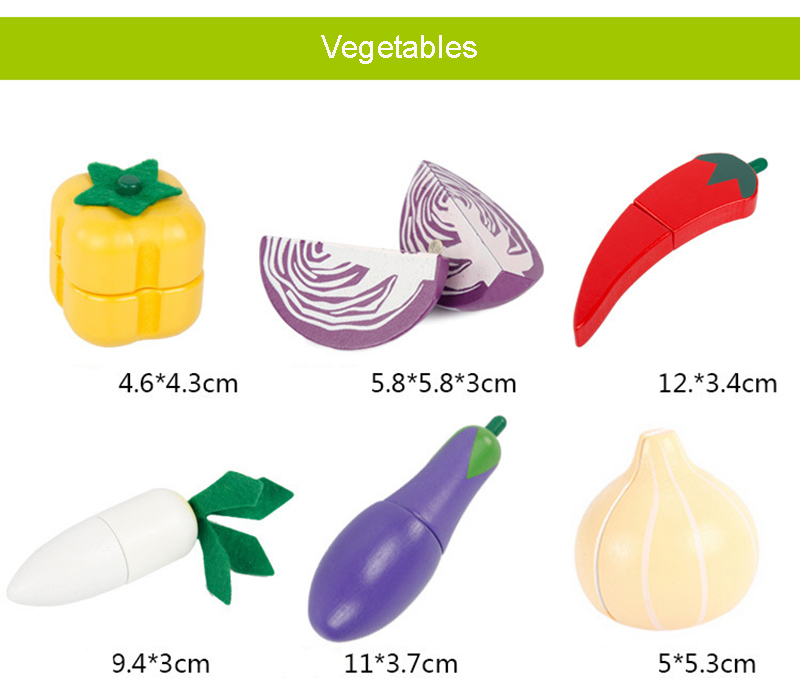 Montessori Kitchen Pretend Toy For Children Cutting Fruit Vegeta