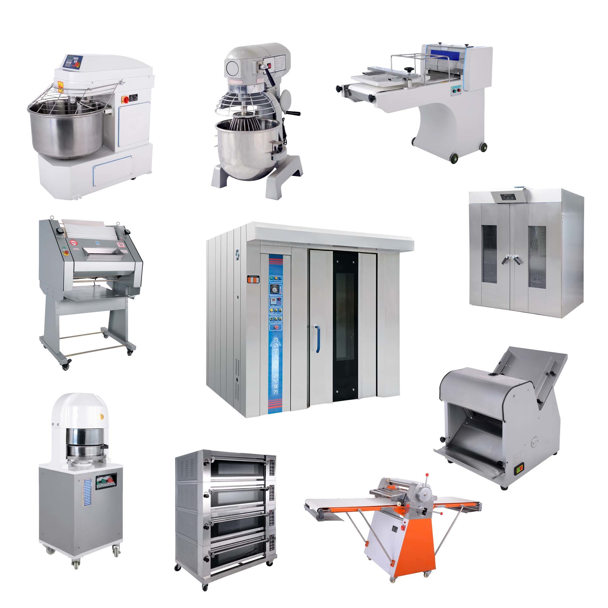 Electric Gas Diesel Oil 380V/220V 32 Trays Bakery Rotary Oven With Trays And Trollery