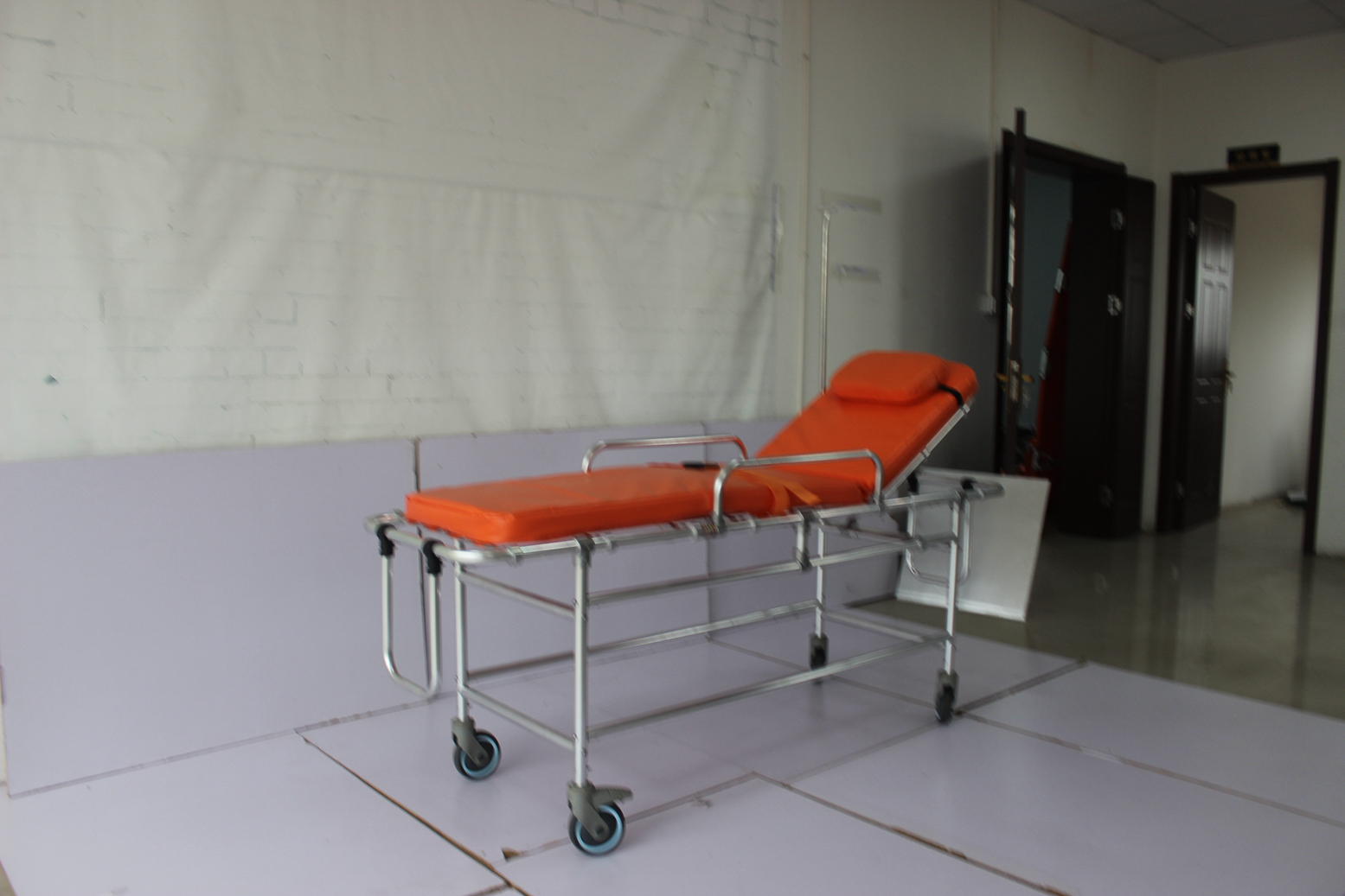 190CM & 21inch Hospital Stretcher Patient Transfer Trolley Aluminum Alloy Non Magnetic Cart