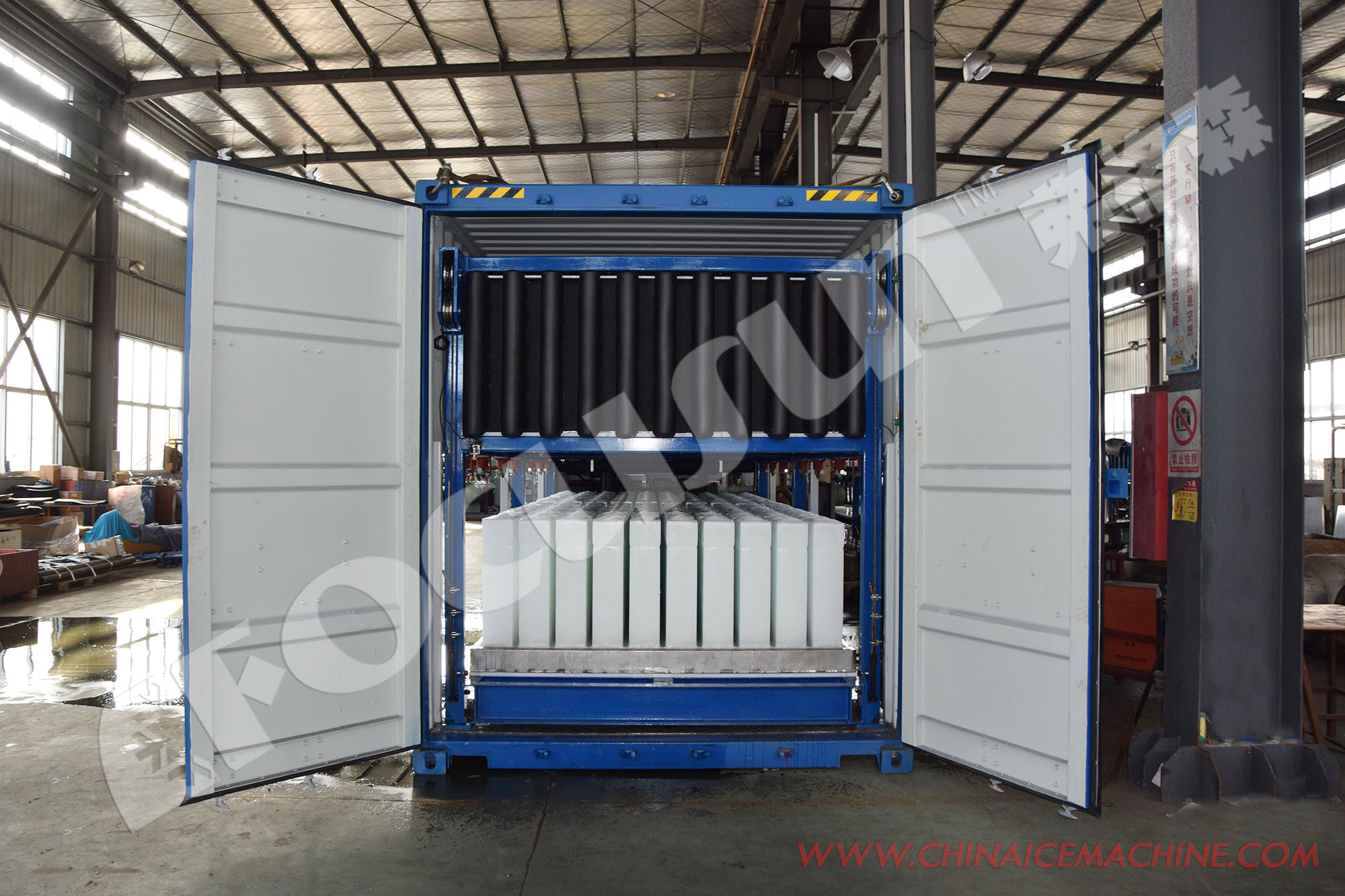 Germany Bitzer Compressor Type Flake Ice Maker for Fishing Vessels 10ton/day Capacity