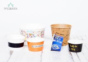 Quality Gold Printing Frozen Yogurt Cups Flexo / Offset Printing Anti Leaking wholesale