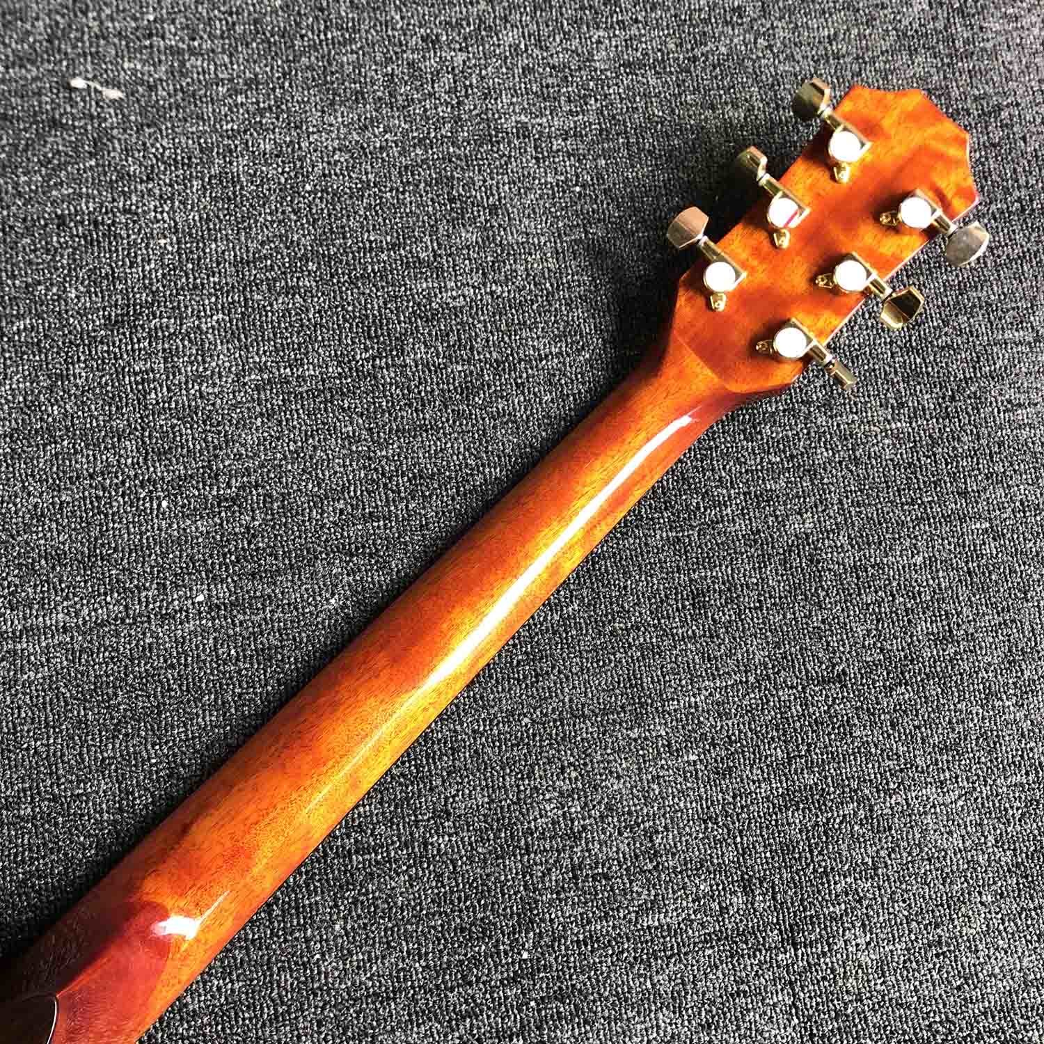 Custom Rosewood Back Side Ebony Fingerboard 41 Inch Solid Spruce Top Acoustic Electric Guitar Customized LOGO is OK
