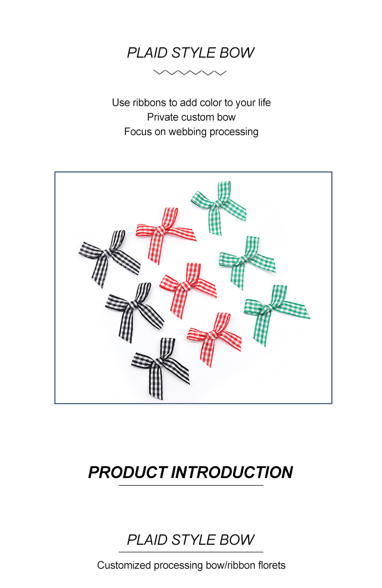 Customized 1Cm Lattice With Bow, Clothing Accessories, Bowknot, Children'S Skirt, Socks, Decorative Lattice Ribbon, Bow