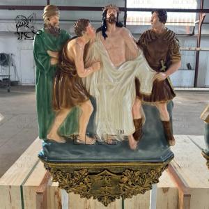 Quality Fiberglass 14 Station Statue Resin Jesus Sculpture Church Religious Home Indoor Decor wholesale
