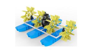 Quality 1hp 0.75KW Pond Paddle Wheel Aerator Aquaculture Aerator wholesale