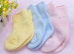 Latest design knitted AZO-free terry cotton socks for baby
