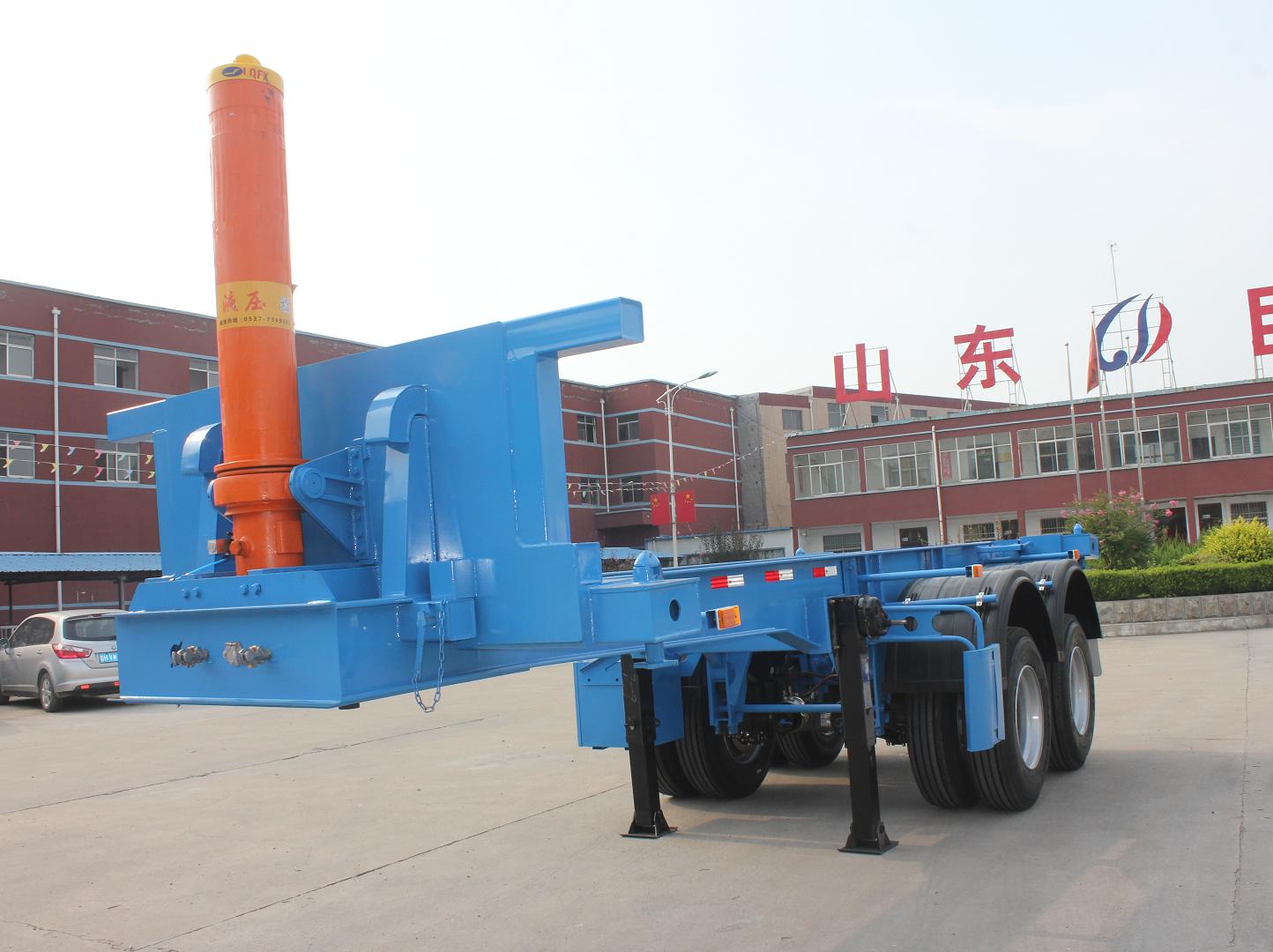 20ft Container Skeleton Dumping Semi Trailer 7700*2500*3070 mm Mechanical Suspension