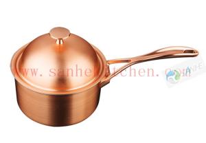 Quality High quality Titanium Copper cookware milkpot,thickness 1.5mm wholesale