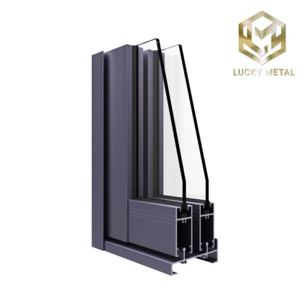 Weatherproof Thermal Break Aluminium Door Frame Profile With Multi-Chamber