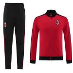 Red Soccer Team Tracksuits Set Polyester Football Training Set