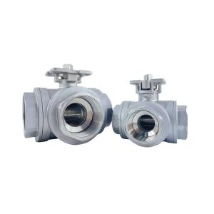 Quality 304/316 Stainless Steel Three-Way High Platform/Gland Type Valve for Chemical Control wholesale