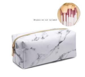 Quality Gold Zipper Pencil Storage Case / PU Leather Pencil Pouch For Women wholesale