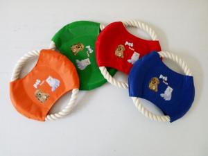 Quality Colorful Durable Pet Toys / Professional Rope Ring Dog Toy 17cm Size wholesale