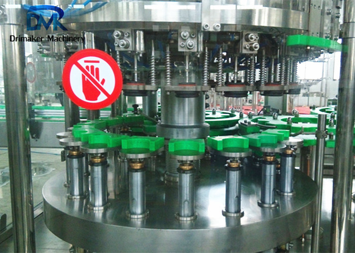 Round Square Glass Bottle Soda Filling Machine 18 Filling Heads 3500kg Weight