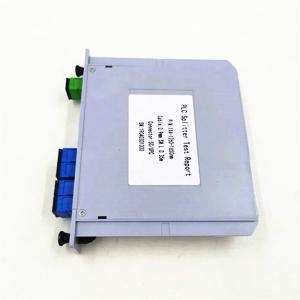 Quality Mini Module Fiber Optic PLC Splitter , Steel Tube Type 1x4 PLC Splitter wholesale