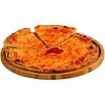 round small bamboo wood serving trays