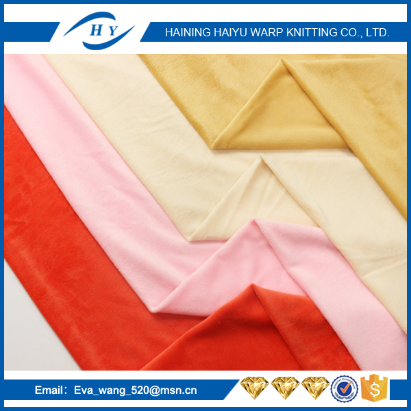 100% polyester soft fleece fabric 75d 144f velboa fabric crystal fabric