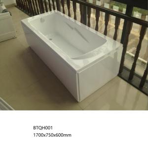 Quality Sanitary Ware Freestanding Jacuzzi with Two-Side Skirts Acrylic Bathtub (BTQH001) wholesale