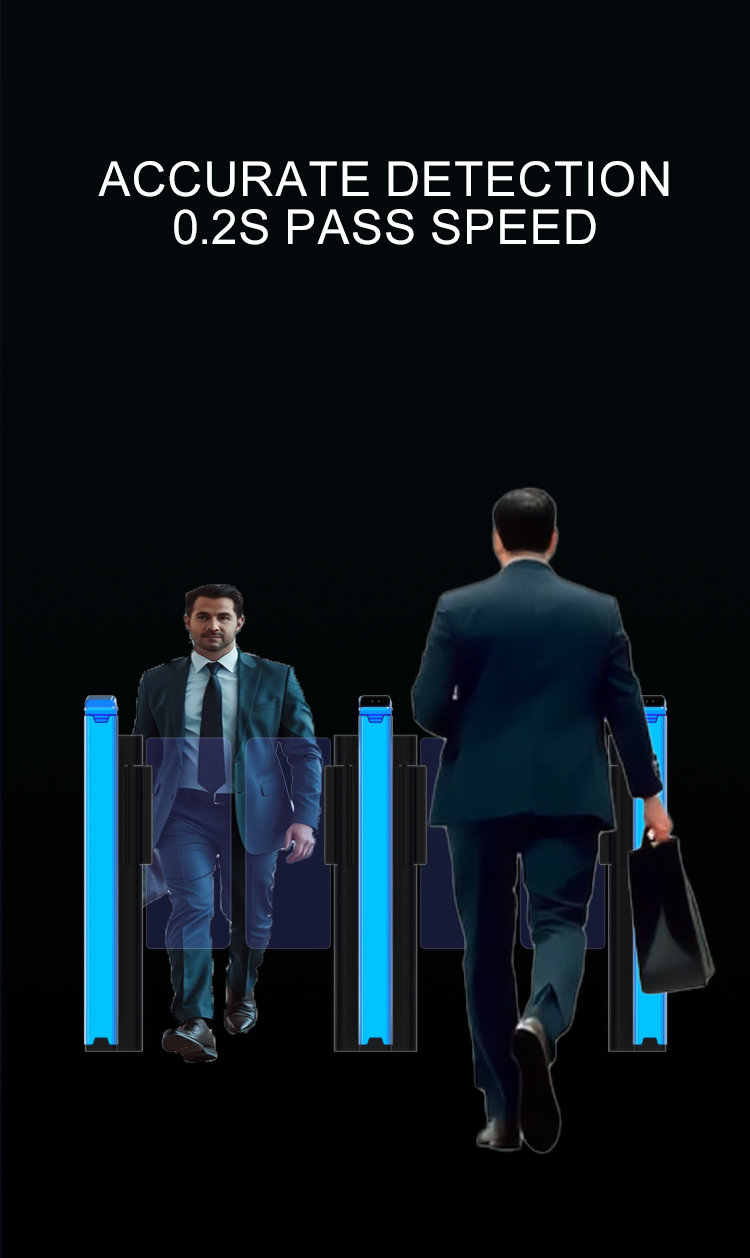New Arrival Swing Barrier Turnstile of Facial Recognition Speed Gate Made of Aluminum Alloy for  Gyms Football