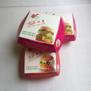 Quality Disposable Paper Takeaway Box Clamshell Pack Burger Packaging Box Restaurants wholesale