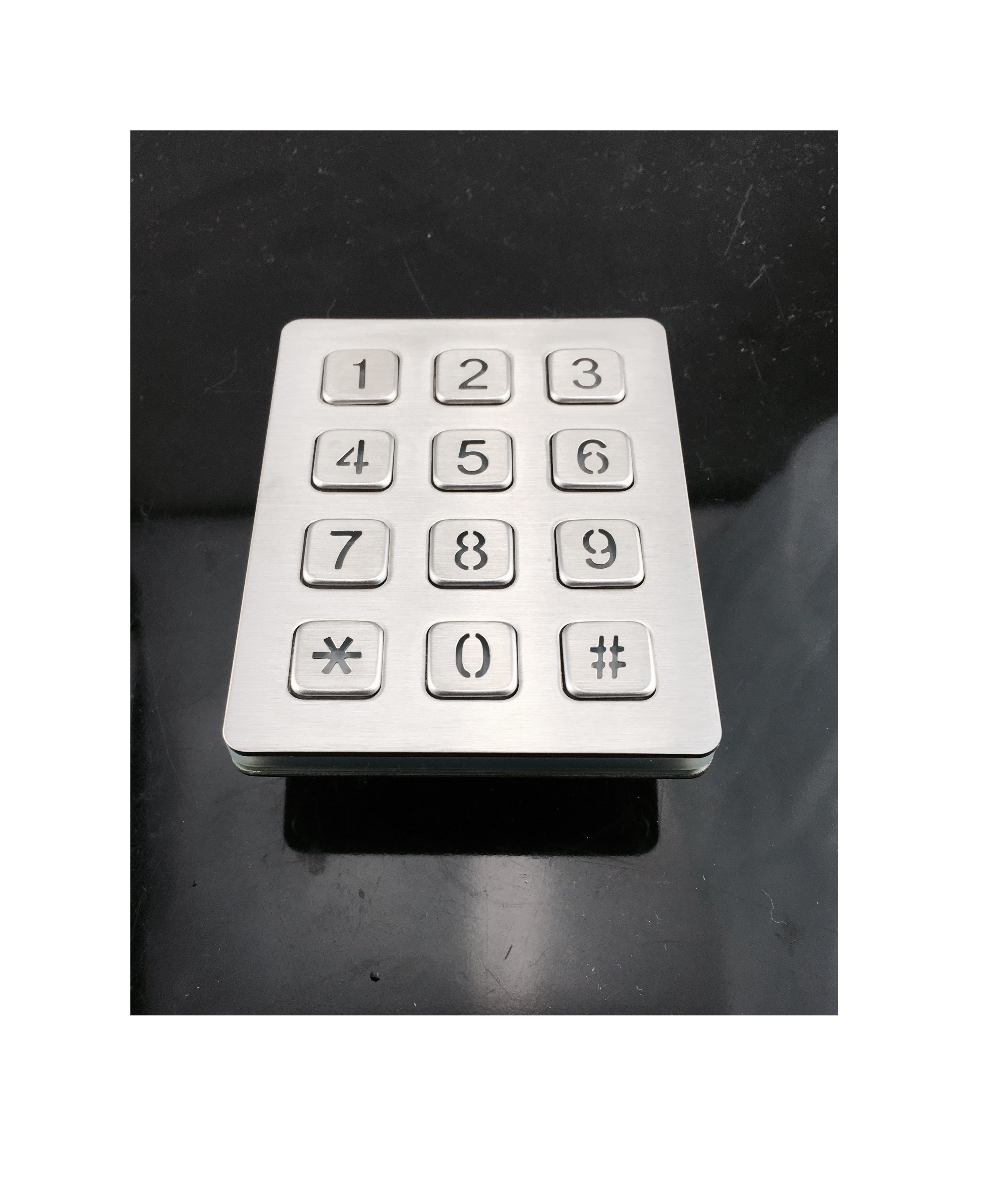 IP65 access control numeric back lighted keypad with male pin out connector