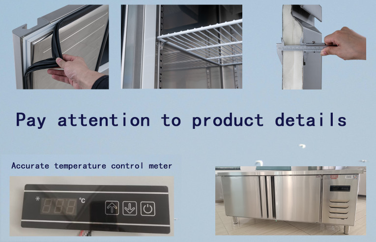 Eco Friendly Commercial Kitchen Refrigerator Freezer 250L Automatic Return Door
