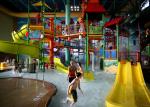 Aqua Fun Park Commercial Playground Equipment With Fiberglass Material