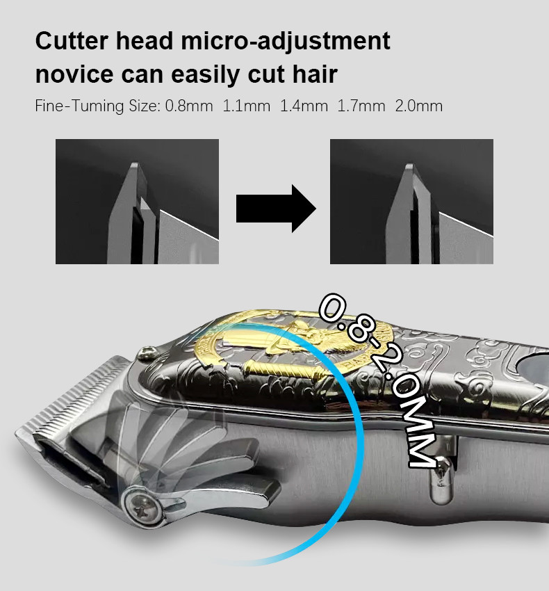 Professional Rechargeable Electric Hair Trimmer With Replacement Blade