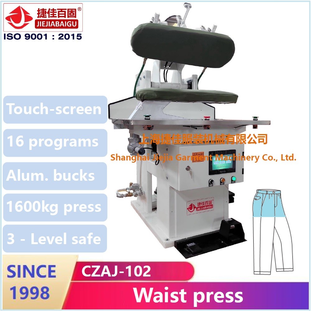 Full Range Trousers Ironing Machine With Mitsubishi PLC Fast High Pressure