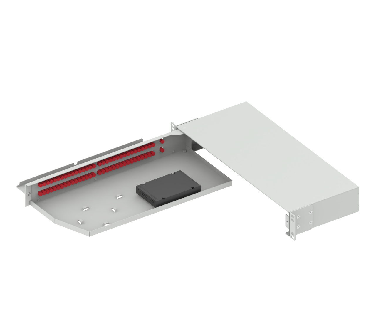19-Inch FC UPC Swing Optic Fiber Patchpanel Sub-ODF for Network Fiber Optic Splitter