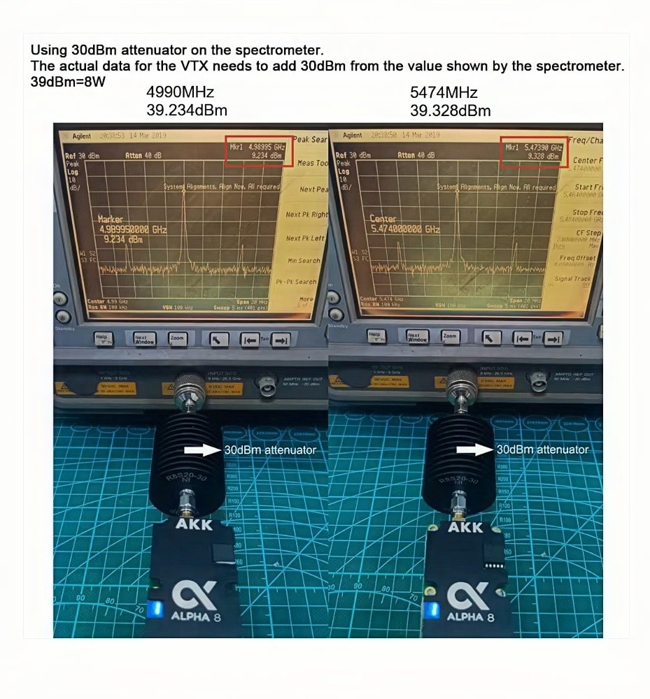 AKK Alpha 8 8W Drone VTX 5.8G 8W 5W 3W 1W 80CH Power Switchable FPV Video Transmitter Image Transmission
