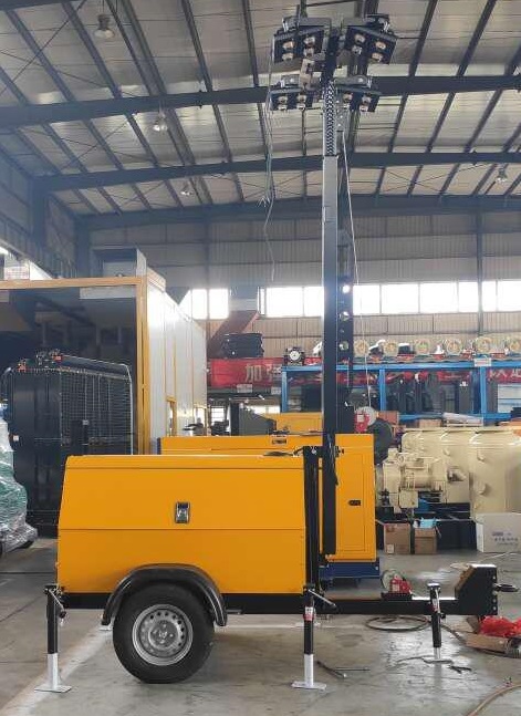 6kw Portable Light Tower Lamp Doosan 50W Obstruction Lights