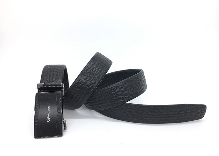 Uniform Croco Leather 140CM Mens Automatic Buckle Belt