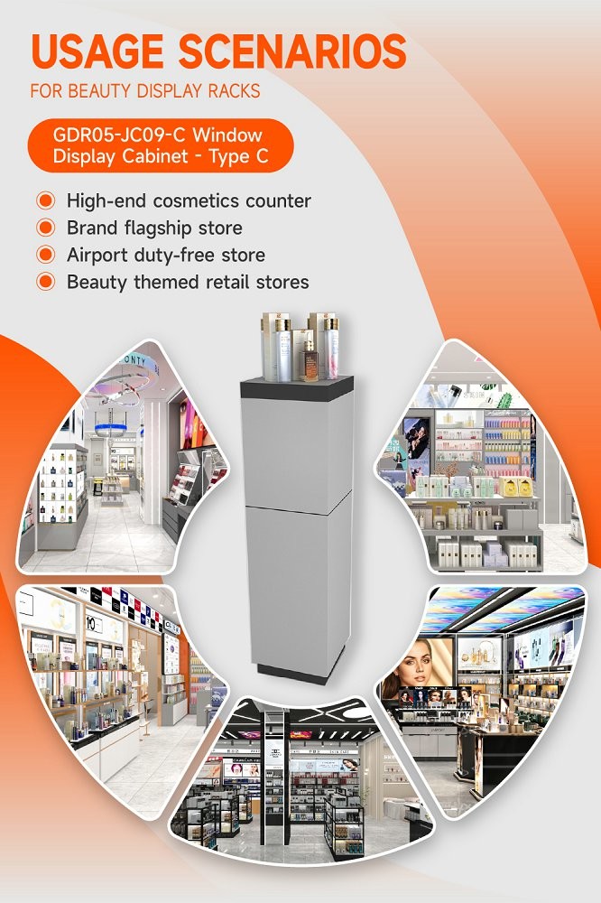 GDR05-JC09-C Retail Display Rack with Black Edge Banding and Optimized Display Space for Fashion Boutique