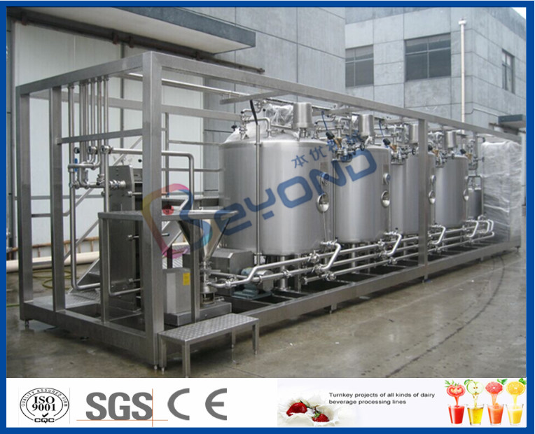 1000L / H Soya Milk / Yogurt Processing Plant , Skid Mounted Flavored Milk / Juice Production Line