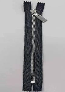 Quality Durable Y Style Metal Teeth Zipper With Pure Cotton Cloth / Metal Zippers For Jeans wholesale