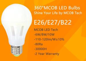 LED Light Bulb , 75 - 100 Watt Incandescent Bulbs Equivalent for Home Use , 360° Beam Angle, 1200lm 10W , Dimmable MCOB