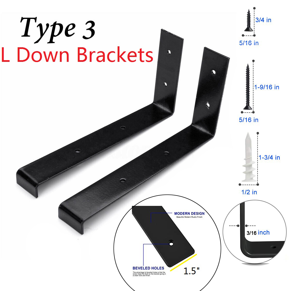Wall Mounting Metal Shelf Brackets with Deep Drawing Process and Invisible Structure