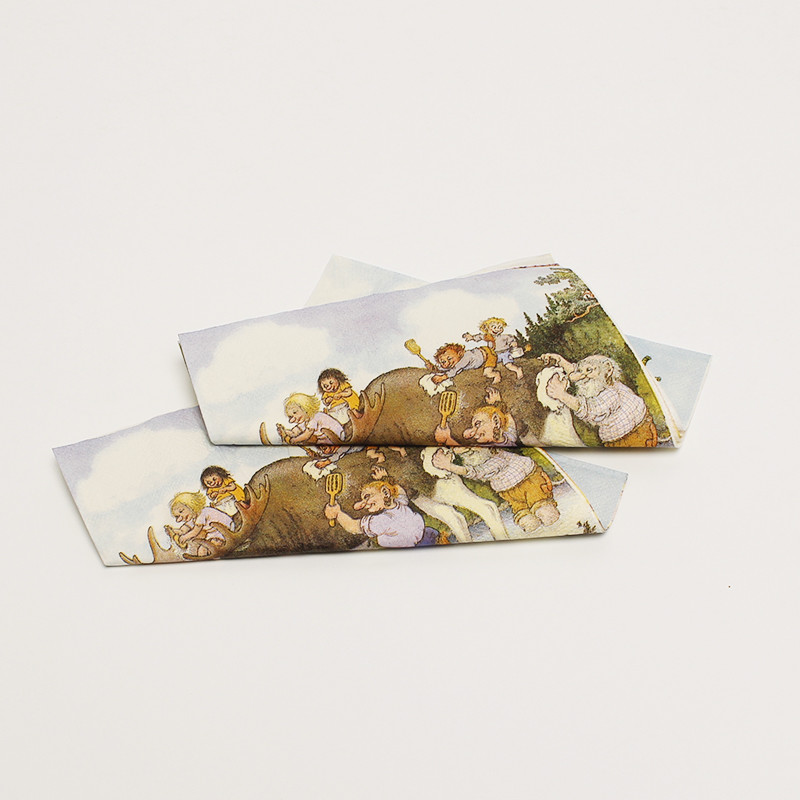 Customised Table Printing Paper Napkin Disposable Waterproof Decorated