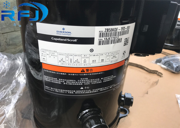 CE ROHS Approval Refrigeration Scroll CompressorZB Series ZB58KQE-TFD 380-420V/3P/50Hz