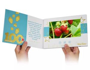 Quality oftcover 7&quot; Hd Hard cover Lcd Screen Video Brochure Advertising Video Cards wholesale