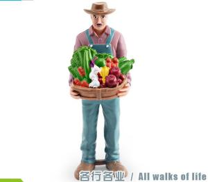 Quality People at Work Model Toy Farmer Figure Pretend Professionals Figurines Career Figures Toys for Boys Girls Kids wholesale