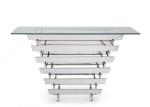 Electroplate Stainless Steel Frame Modern Console Table
