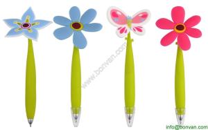 Quality novel pen,flower pen,flower design promotional plastic pen wholesale