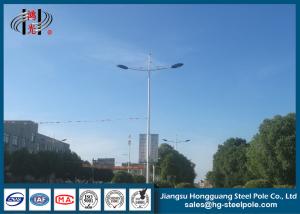 Quality Steel Round Conical Street Light Poles , Garden Lamp Pole Q345 RAL - Painted wholesale